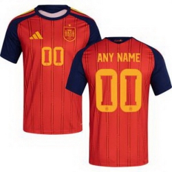 Men 00 Spain Custom World Cup 2026 Away Replica Jersey   6