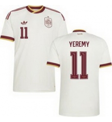 Men 11 Spain Yeremy Pino World Cup 2026 Away Replica Jersey   2