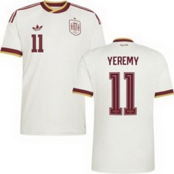 Men 11 Spain Yeremy Pino World Cup 2026 Away Replica Jersey   2