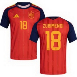 Men 18 Spain Martin Zubimendi World Cup 2026 Away Replica Jersey   1