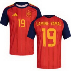Men 19 Spain Lamine Yamal World Cup 2026 Away Replica Jersey   6