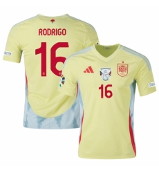 Men Spain Team 16 Olivia Rodrigo Yellow 2024 Away Soccer Jersey Men Spain Team 16 Olivia Rodrigo Yellow 2024 Away Soccer Jersey