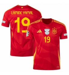 Men Spain Team 19 Lamine Yamal Scarlet 2024 Home Soccer Jersey Men Spain Team 19 Lamine Yamal Scarlet 2024 Home Soccer Jersey