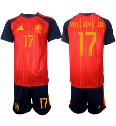 Spain 2026 FIFA World Cup Soccer Jersey Red #17 WILLIAMS JR Spain 2026 FIFA World Cup Soccer Jersey Red #17 WILLIAMS JR