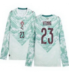 Men 23 Portugal Replica Vitinha Long Sleeve Away Jersey 2 Men 23 Portugal Replica Vitinha Long Sleeve Away Jersey 2