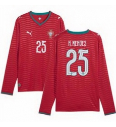 Men 25 Portugal Nuno Mendes Home Replica Jersey 2 Men 25 Portugal Nuno Mendes Home Replica Jersey 2
