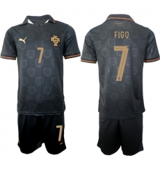 Portugal 2026 FIFA World Cup Soccer Jersey Black #7 FIGO