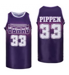 #33 SCOTTIE PIPPEN BLACK ALTERNATE BASKETBALL JERSEY