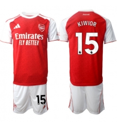 Men Arsenal 2026 Soccer Jerseys Red White #15 KIWIOR