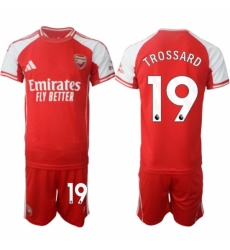 Men Arsenal FC 19 Leandro Trossard Red 2025 Home Soccer Jersey Suit Men Arsenal FC 19 Leandro Trossard Red 2025 Home Soccer Jersey Suit
