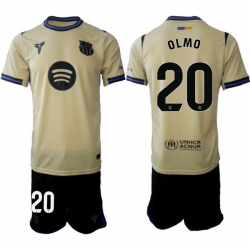 Men FC Barcelona 2026 Soccer Jerseys Beige #20 OLMO