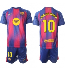 Men FC Barcelona 2026 Soccer Jerseys PinkBlue #10 LAMINE YAMAL