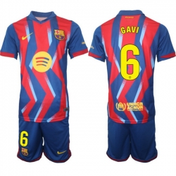 Men FC Barcelona 2026 Soccer Jerseys RedBlue #6 GAVI
