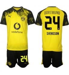 Men Borussia Dortmund 2026 Soccer Jerseys Yellow #24 SVENSSON Men Borussia Dortmund 2026 Soccer Jerseys Yellow #24 SVENSSON