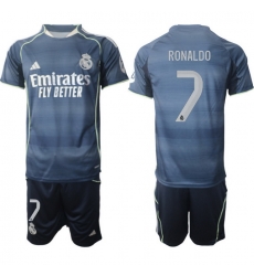 Men Real Madrid 2026 Soccer Jerseys DarkBlue #7 RONALDO