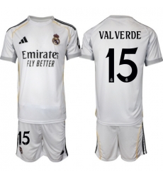 Men Real Madrid 2026 Soccer Jerseys White #15 VALVERDE Men Real Madrid 2026 Soccer Jerseys White #15 VALVERDE