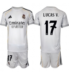 Men Real Madrid 2026 Soccer Jerseys White #17 LUCAS V. (2) Men Real Madrid 2026 Soccer Jerseys White #17 LUCAS V. (2)