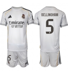 Men Real Madrid 2026 Soccer Jerseys White #5 BELLINGHAM
