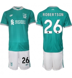 Men Liverpool 2026 Soccer Jerseys Teal #26 ROBERTSON