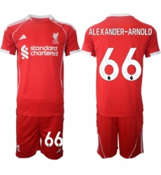 Men Liverpool 66 Trent Alexander Arnold 2025 Red Home Soccer Jersey Suit