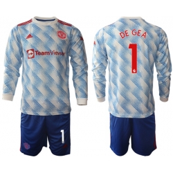 Men Manchester United Long Sleeve Soccer Jerseys 540