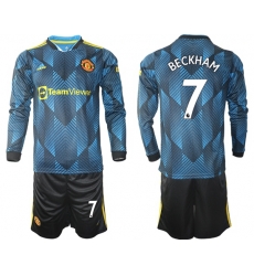 Men Manchester United Long Sleeve Soccer Jerseys 554