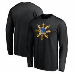 Men Golden State Warriors 2022 Black Filipino Heritage Night Long Sleeve T Shirt