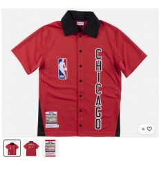 Men Chicago Bulls Hardwood Throwback NBA Shirt Red