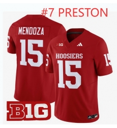 Men Indiana Hoosiers Shazz Preston #7 Red F U S E 2026 Patch Stitched Football Jerseys