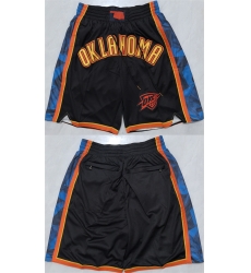 Men Oklahoma City Thunder Black Shorts Men Oklahoma City Thunder Black Shorts