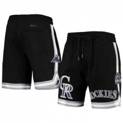 Men Colorado Rockies Black Team Shorts