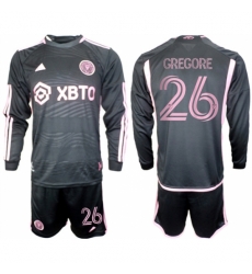 Men Inter Miami CF 26 Gregore 2023 24 Black Away Soccer Jersey Suit Men Inter Miami CF 26 Gregore 2023 24 Black Away Soccer Jersey Suit