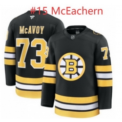 Men Boston Bruins McEachern #15 Black 2025 Home Stitched Hockey Jersey
