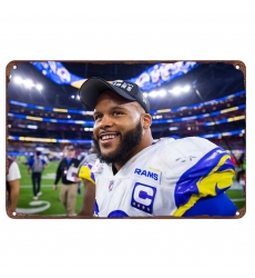 Los Angeles Rams Aluminum Sign 12x8 Inch Aaron Donald 004