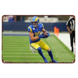 Los Angeles Rams Aluminum Sign 12x8 Inch Cooper Kupp 002