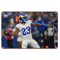 Los Angeles Rams Aluminum Sign 12x8 Inch Kyren Williams 002