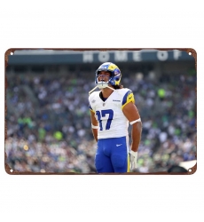 Los Angeles Rams Aluminum Sign 12x8 Inch Puka Nacua 003