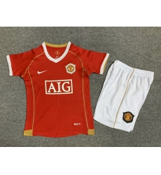 Youth Retro Soccer Jerseys Manchester United F.C. Red 06 07 Youth Retro Soccer Jerseys Manchester United F.C. Red 06 07