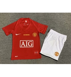 Youth Retro Soccer Jerseys Manchester United F.C. Red 07 08 Youth Retro Soccer Jerseys Manchester United F.C. Red 07 08