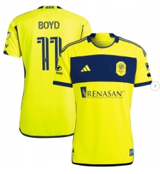Mens Nashville SC Tyler Boyd adidas Yellow 2024 The 615 Kit Authentic Player Jersey