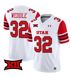 Men Women Youth Utah Utes 32 Eric Weddle White 2024 Vapor Limited Jersey All Stitched