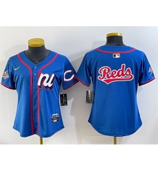 Youth National League Cincinnati Reds Team Big Logo Blue 2025 All Star Edition Limited Stitched Baseball Jersey