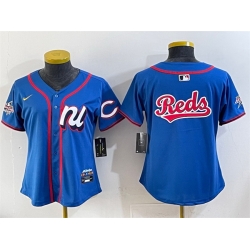 Youth National League Cincinnati Reds Team Big Logo Blue 2025 All Star Edition Limited Stitched Baseball Jersey