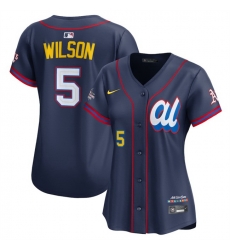 Women American League 5 Jacob Wilson Navy 2025 All Star Edition Limited Stitched Baseball Jersey Women American League 5 Jacob Wilson Navy 2025 All Star Edition Limited Stitched Baseball Jersey
