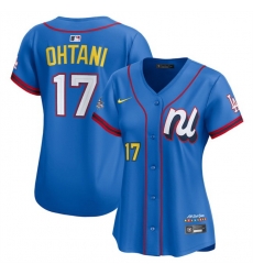 Women National League 17 Shohei Ohtani Blue 2025 All Star Edition Limited Stitched Baseball Jersey Women National League 17 Shohei Ohtani Blue 2025 All Star Edition Limited Stitched Baseball Jersey