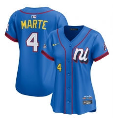 Women National League 4 Ketel Marte Blue 2025 All Star Edition Limited Player Jersey Stitched Baseball Jersey 
