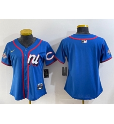 Women National League Cincinnati Reds Blank Blue 2025 All Star Edition Limited Stitched Baseball Jersey 