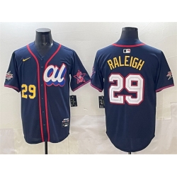 Men American League 29 Cal Raleigh Navy 2025 All Star Edition V2 Limited Stitched Baseball Jersey