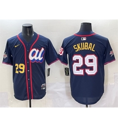 Men American League 29 Tarik Skubal Navy 2025 All Star Edition Limited Stitched Baseball Jersey Men American League 29 Tarik Skubal Navy 2025 All Star Edition Limited Stitched Baseball Jersey