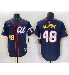Men American League 48 Jacob deGrom Navy 2025 All Star Edition Limited Stitched Baseball Jersey Men American League 48 Jacob deGrom Navy 2025 All Star Edition Limited Stitched Baseball Jersey